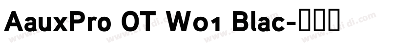 AauxPro OT W01 Blac字体转换